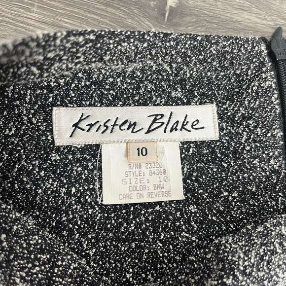 Kristen Blake Women’s Black White Sleeveless Sheath Dress Zipper Size 10 USA - Picture 3 of 7